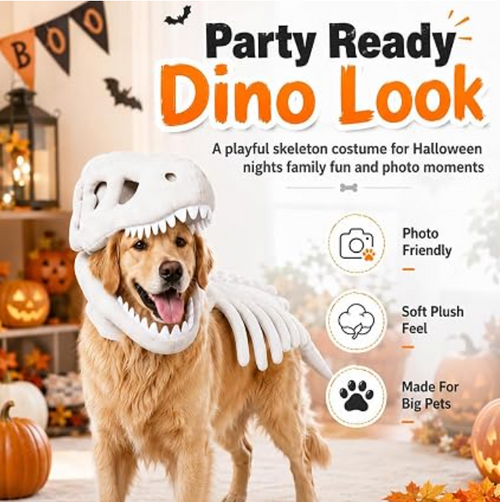 Dinosaur Skeleton Costume for Dogs